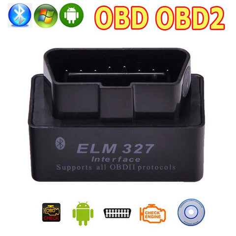 NEW OBD2 OBD ii Wireless V2.1 Super MINI ELM 327 Bluetooth OBD OBD 2 ELM327 Interface BT for Android Torque/PC Diagnostic Tool