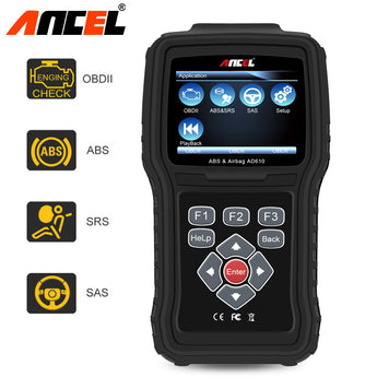 Ancel AD610 Auto Diagnostic Tool OBD2 Automotive Scanner SAS ABS SRS Airbag Crash Data Reset OBD2 Code Scanner Car Diagnostic