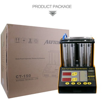 Official AUTOOL CT150 4 Cylinder Auto Ultrasonic Injector Cleaner and Tester Machine 220/110V 2 in 1