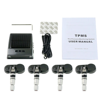 AUTOOL Internal Sensor Smart Car TPMS Solar Tire Pressure Monitoring System LCD  Alarm Auto System