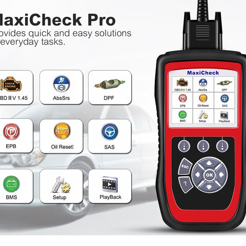 AUTEL MaxiCheck Pro OBD2 Scanner EPB/ABS/SRS/SAS/Airbag/Oil Service Reset/BMS/DPF Code Reader Car Diagnostic Tool Update Online